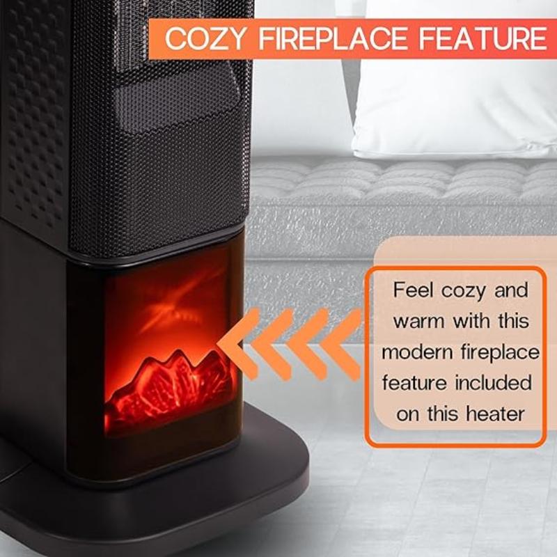 Energy Efficient Electric Heater with Fireplace Display