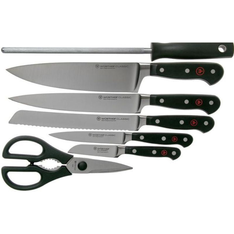 Wüsthof Classic Knife Block - 7 PC Set - Black Ash