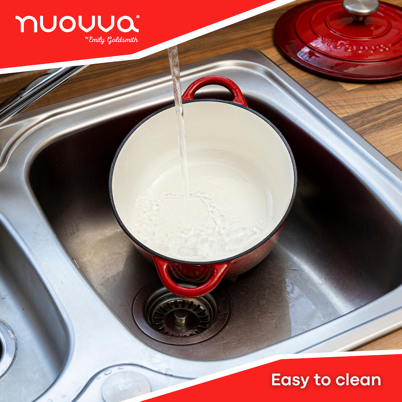 Enamelled Cast Iron Dutch Oven Casserole Pot, Nuovva