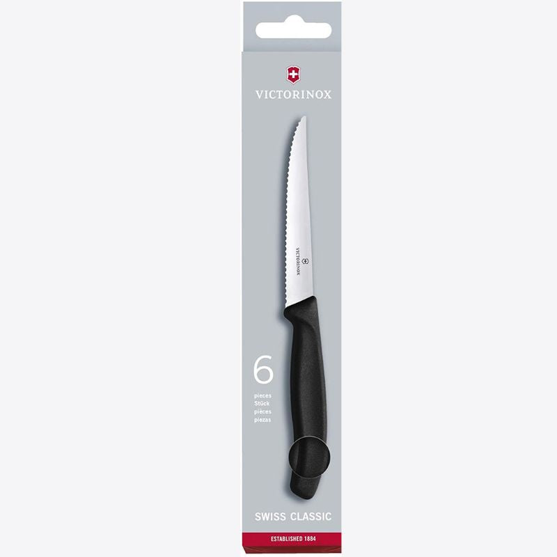 Victorinox Swiss Classic Steak Knife with Wavy Edge, 6-Piece Set