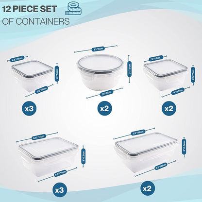 Airtight Food Storage Container Set (8, 12, 20 & 30 Piece), Nuovva