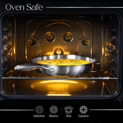 14-Piece Stainless Steel Cookware Set with Glass Lids, Nuovva