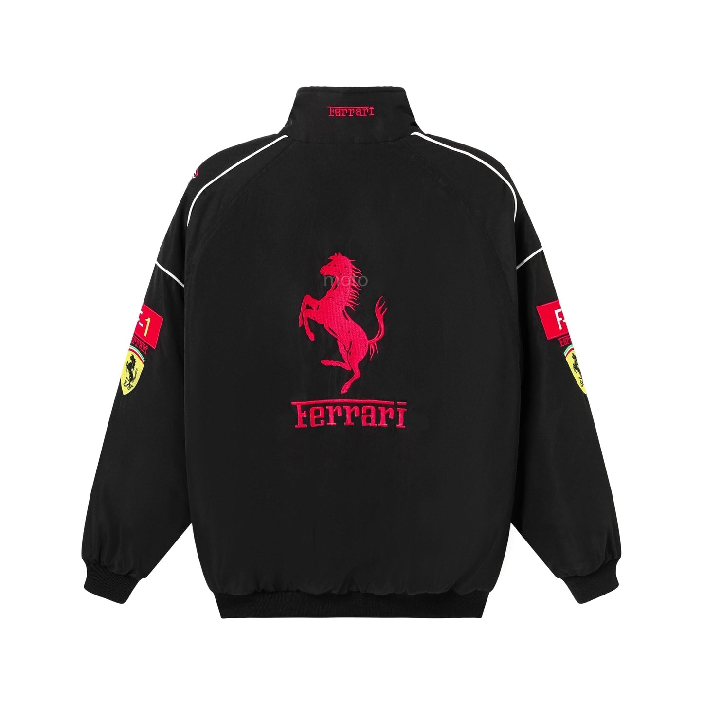 Rari F1 Racing Team Jacket – Black Scuderia Motorsport Zip-Up Coat