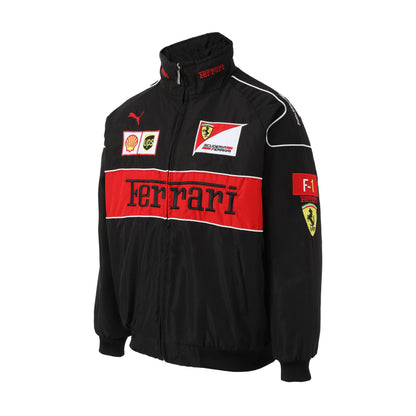Rari F1 Racing Team Jacket – Black Scuderia Motorsport Zip-Up Coat