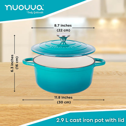 Enamelled Cast Iron Dutch Oven Casserole Pot, Nuovva