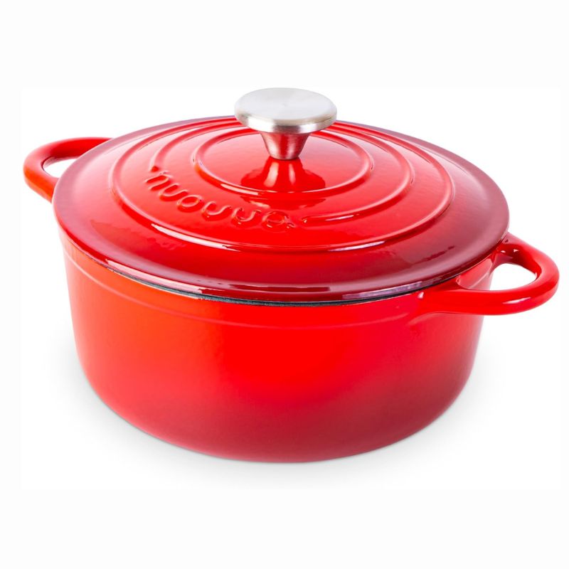 Enamelled Cast Iron Dutch Oven Casserole Pot (22cm, 24cm, 28cm & 30cm), Nuovva