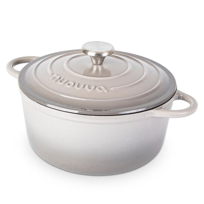 Enamelled Cast Iron Dutch Oven Casserole Pot (22cm, 24cm, 28cm & 30cm), Nuovva