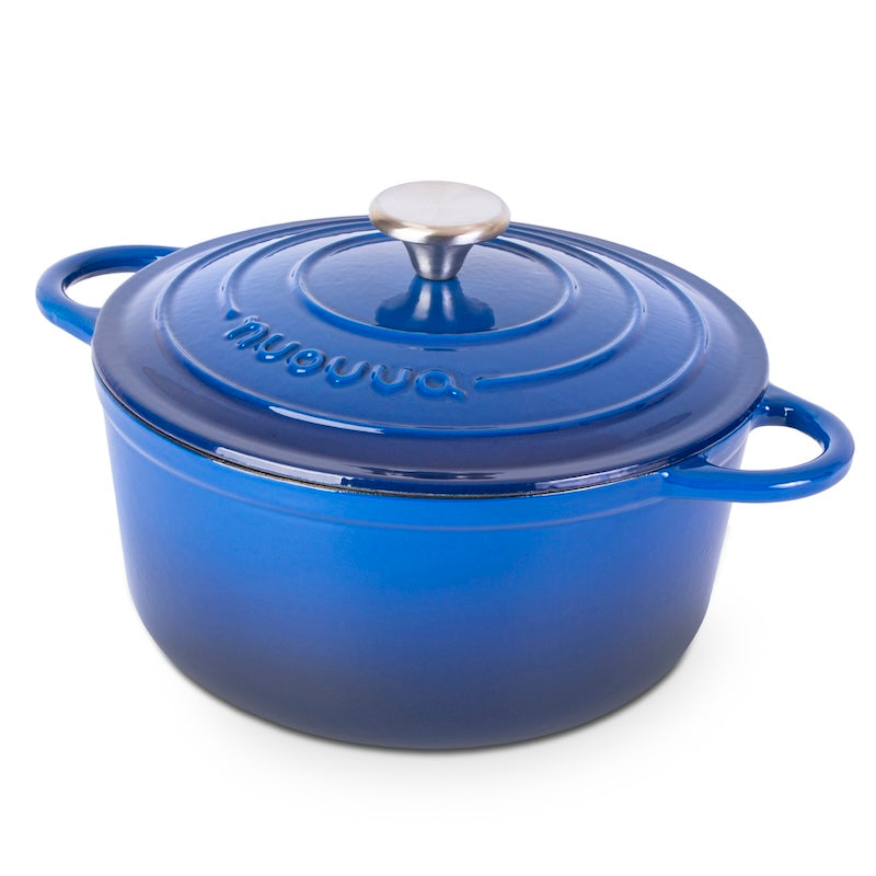 Enamelled Cast Iron Dutch Oven Casserole Pot (22cm, 24cm, 28cm & 30cm), Nuovva