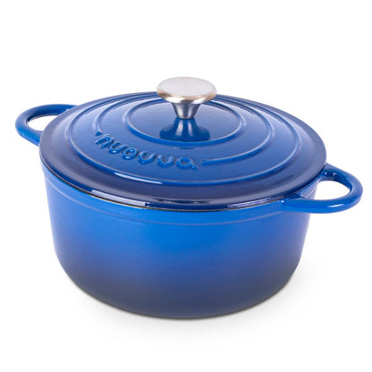 Enamelled Cast Iron Dutch Oven Casserole Pot (22cm, 24cm, 28cm & 30cm), Nuovva