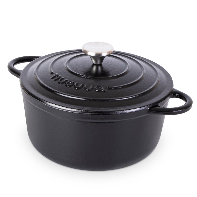 Enamelled Cast Iron Dutch Oven Casserole Pot (22cm, 24cm, 28cm & 30cm), Nuovva
