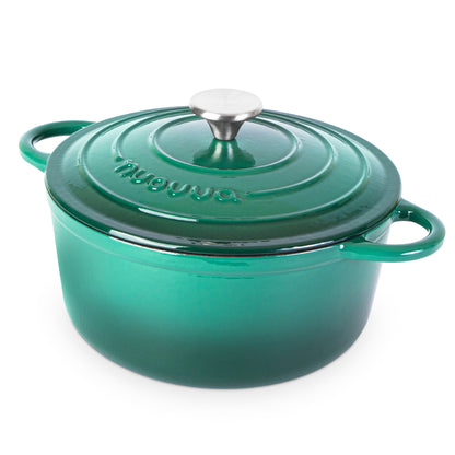 Enamelled Cast Iron Dutch Oven Casserole Pot (22cm, 24cm, 28cm & 30cm), Nuovva