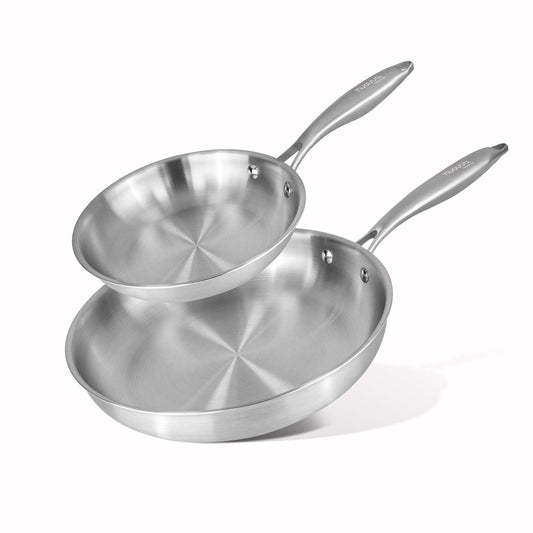 2-Piece Stainless Steel Frying Pan Set, Nuovva