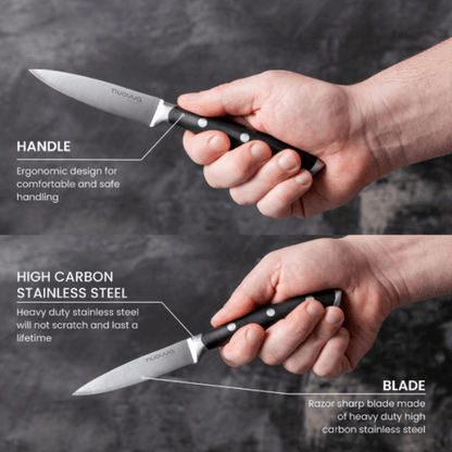 3.5-Inch High Carbon Stainless Steel Paring Knife, Nuovva