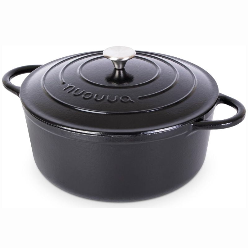 Enamelled Cast Iron Dutch Oven Casserole Pot (22cm, 24cm, 28cm & 30cm), Nuovva