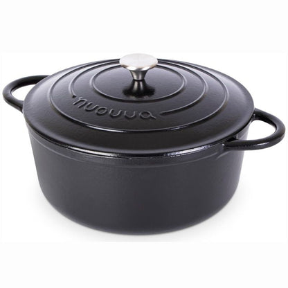 Enamelled Cast Iron Dutch Oven Casserole Pot (22cm, 24cm, 28cm & 30cm), Nuovva