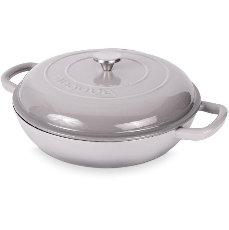 30cm Enamelled Cast Iron Shallow Dutch Oven Casserole Pot – 3.9L, Nuovva