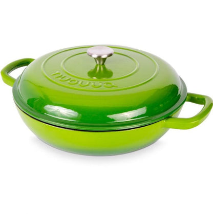 30cm Enamelled Cast Iron Shallow Dutch Oven Casserole Pot – 3.9L, Nuovva