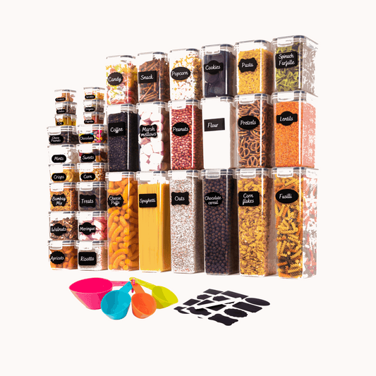 36-Piece Airtight Kitchen Food Storage Container Set, Nuovva