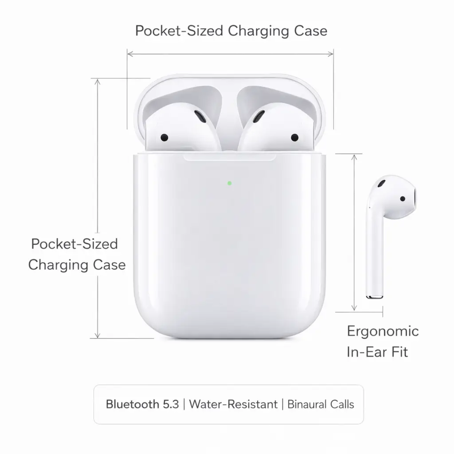 Essantials | 2nd Generation Wireless Earbuds with Charging Case - Affordable Bluetooth Earphones for iPhone