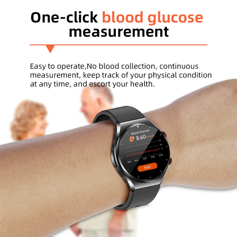 Essantials | One-Click Blood Sugar|Blood Glucose Blood Pressure ECG|ECG HRV Heart Rate Monitor Health Smart Watch