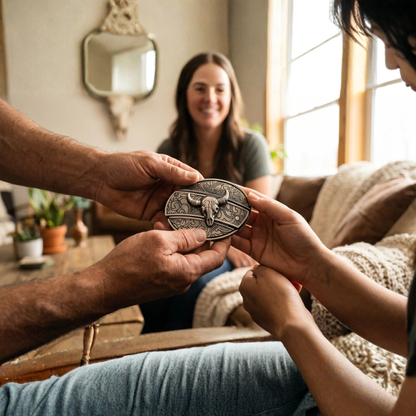 Essantials | Metal Oval Cowboys Belt Buckle