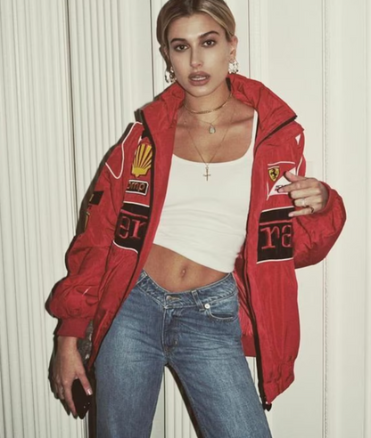 Rari F1 Racing Team Jacket – Red Scuderia Motorsport Zip-Up Coat