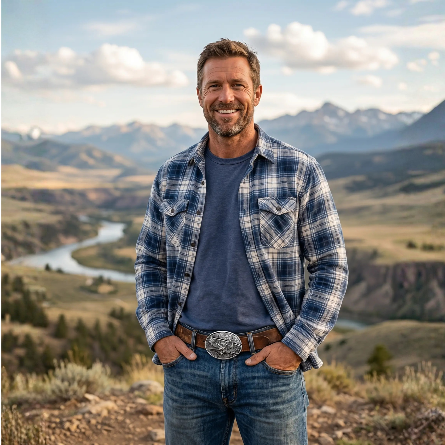 Essantials | Metal Oval Cowboys Belt Buckle