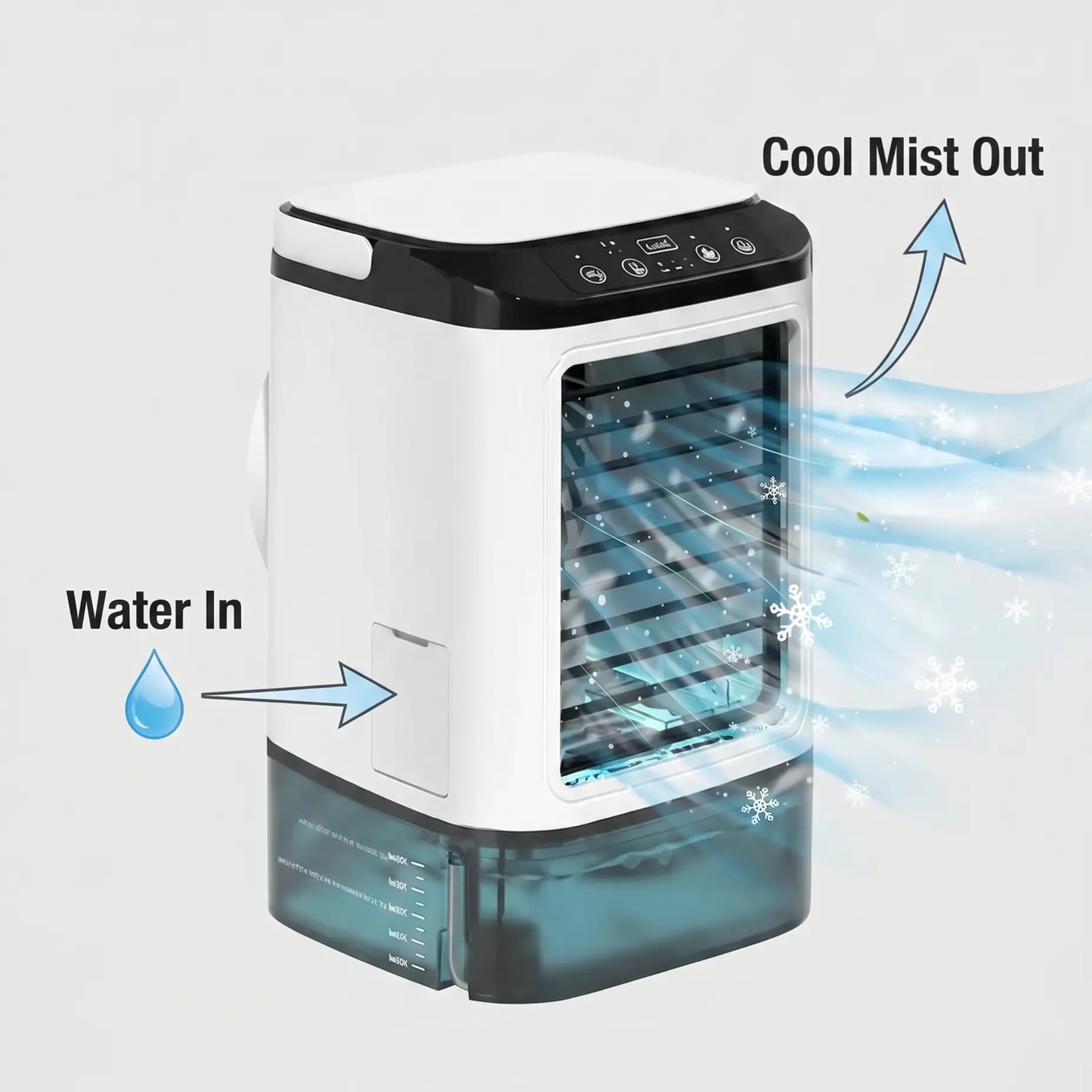 Essantials | 3-Speed Portable Air conditioner with Ultrasonic Cooling