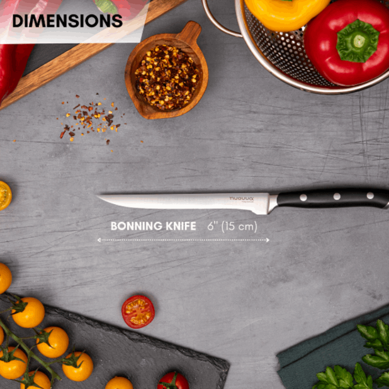 6-Inch High Carbon Stainless Steel Boning Knife, Nuovva