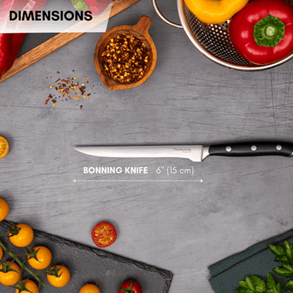 6-Inch High Carbon Stainless Steel Boning Knife, Nuovva