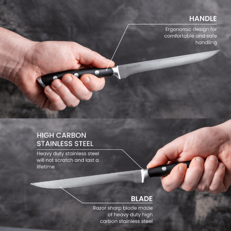 6-Inch High Carbon Stainless Steel Boning Knife, Nuovva