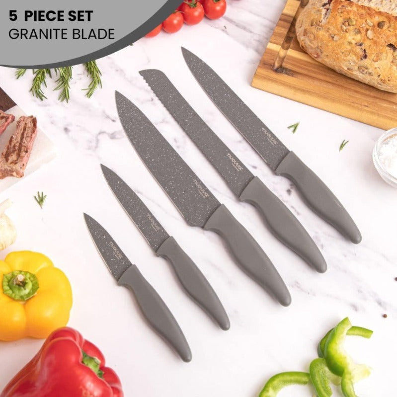 5-Piece Granite Non-Stick Kitchen Knife Set, Nuovva