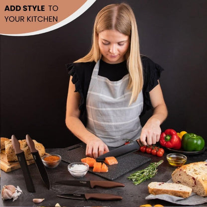 5-Piece Granite Non-Stick Kitchen Knife Set, Nuovva