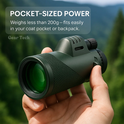 Essantials | Compact  Ultra-Zoom Monocular | HD Lens, Lightweight & Perfect for Hiking, Birdwatching, and Sports Events
