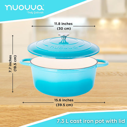 Enamelled Cast Iron Dutch Oven Casserole Pot, Nuovva