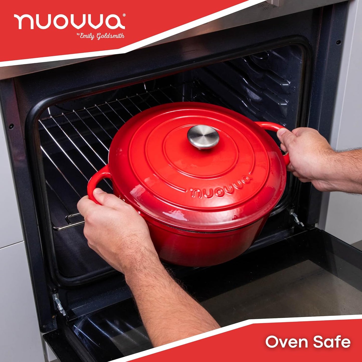 Enamelled Cast Iron Dutch Oven Casserole Pot, Nuovva