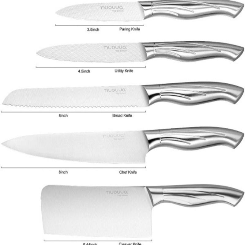 7-Piece  Kitchen Knife Set with Rotating Block, Nuovva
