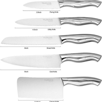 7-Piece  Kitchen Knife Set with Rotating Block, Nuovva