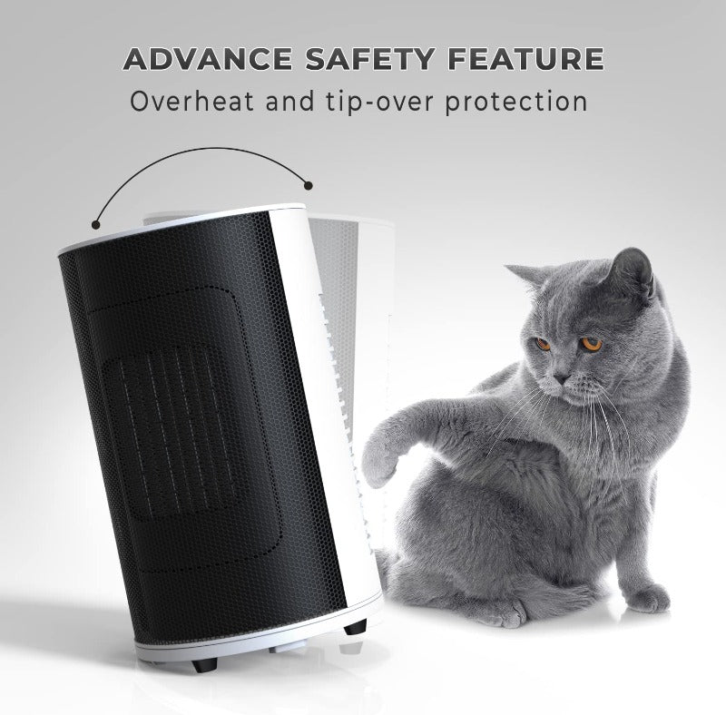 Nuovva Mini Electric Heater Fan, Portable Space Heater