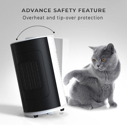 Nuovva Mini Electric Heater Fan, Portable Space Heater