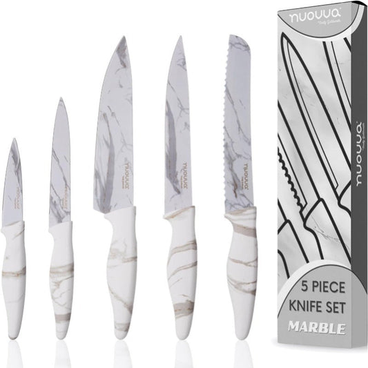 5-Piece Non-Stick Kitchen Knife Set, Nuovva