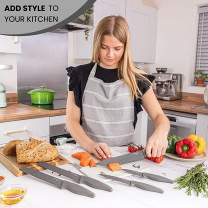 5-Piece Granite Non-Stick Kitchen Knife Set, Nuovva