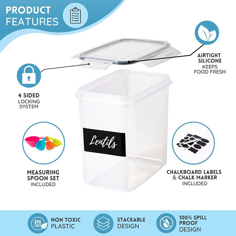 14-Piece Airtight Kitchen Food Storage Container Set, Nuovva