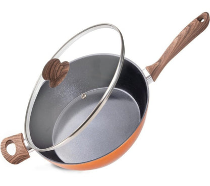 28cm Non-Stick Sauté Pan with Glass Lid, Nuovva