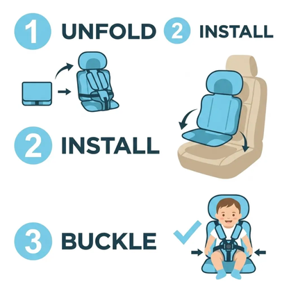 Essantials | Portable & Foldable Child Car Booster Seat