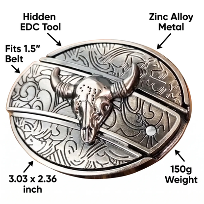Essantials | Metal Oval Cowboys Belt Buckle