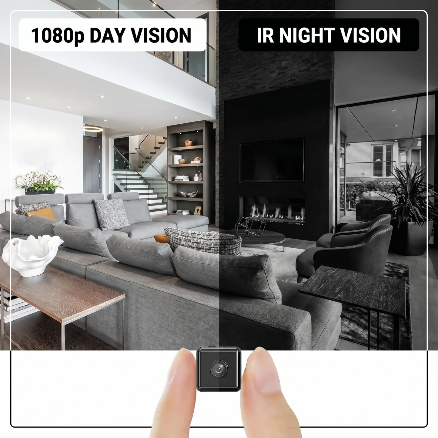 Essantials | 1080P Wireless WiFi Security Camera | Weather-Resistant, App-Controlled & Ideal for Indoor and Outdoor Surveillance | Small Closed Circuit Camera