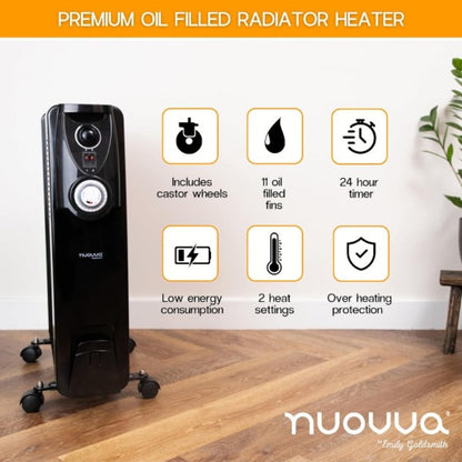Portable Radiator Electric Heater - Oil Filled
