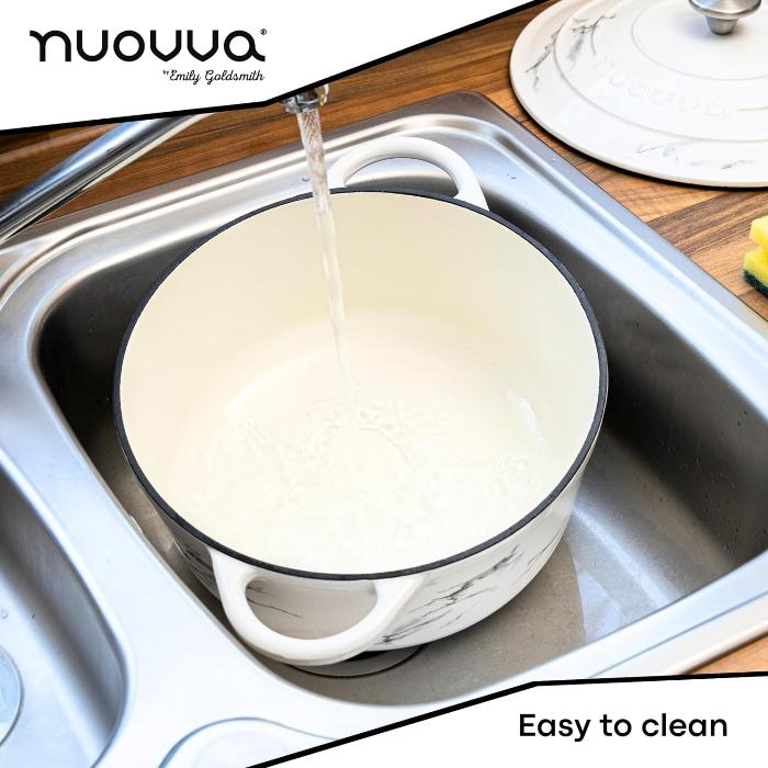 Enamelled Cast Iron Dutch Oven Casserole Pot, Nuovva