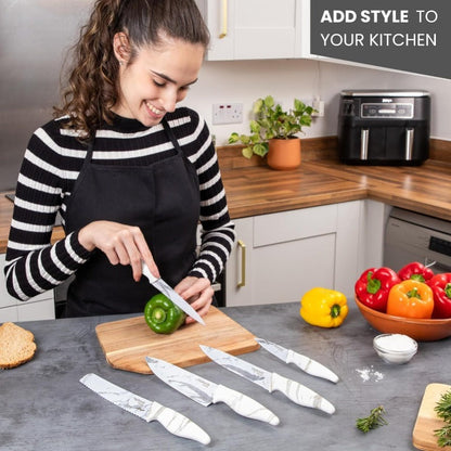 5-Piece Non-Stick Kitchen Knife Set, Nuovva